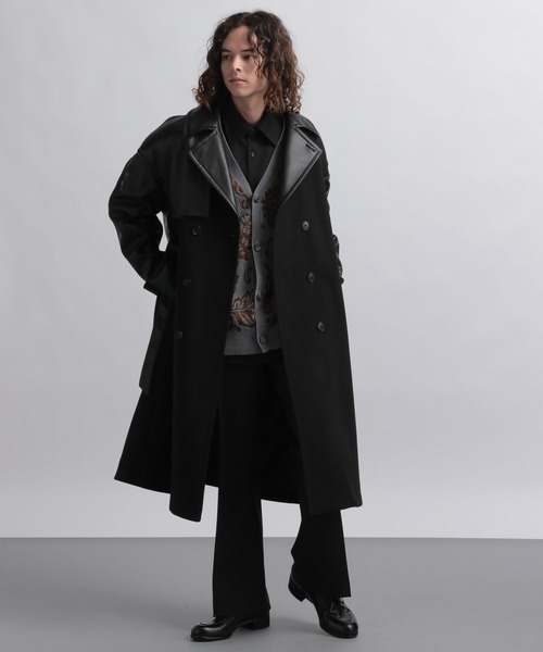 HARE（ハレ）の「ウーリーテックフェイクレザーキリカエトレンチ(HARE