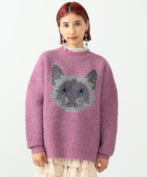 mmts（マミタス）の「〈UNISEX〉mmts / バーマン 猫ニット（ニット