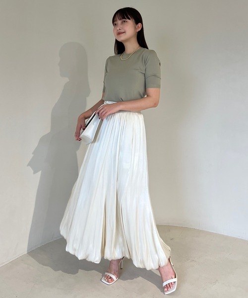 セール】サテンドレープバルーンスカート（スカート）｜anuans（ア