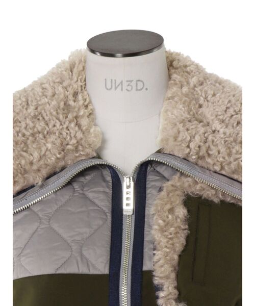 UN3D.（アンスリード）の「BIG COLLAR FABRIC MIX VEST / ビッグカラー