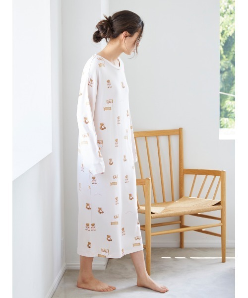 gelato pique（ジェラートピケ）の「GOOD NIGHT BEAR柄ワンピース