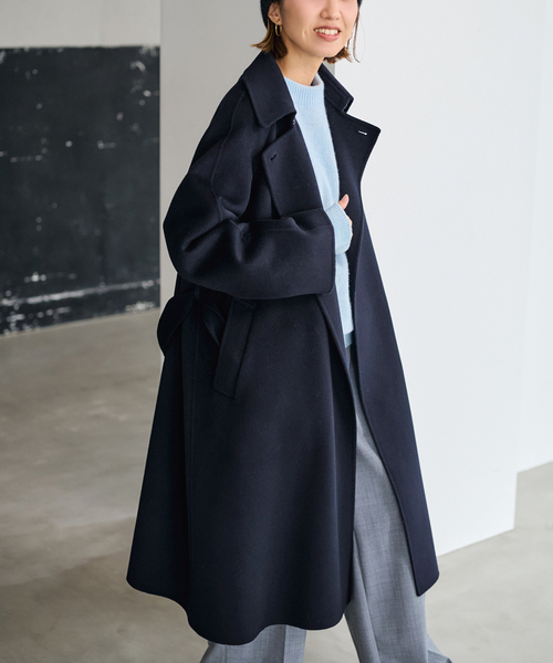 セール】SUPER160'sバルカラーコート（ステンカラーコート