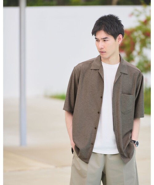 セール】ドライ ジャージ ジャストルーズ オープンカラー シャツ