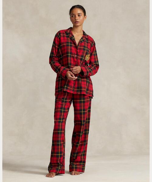 セール】プラッド フランネル パジャマ セット（ルームウェア/パジャマ