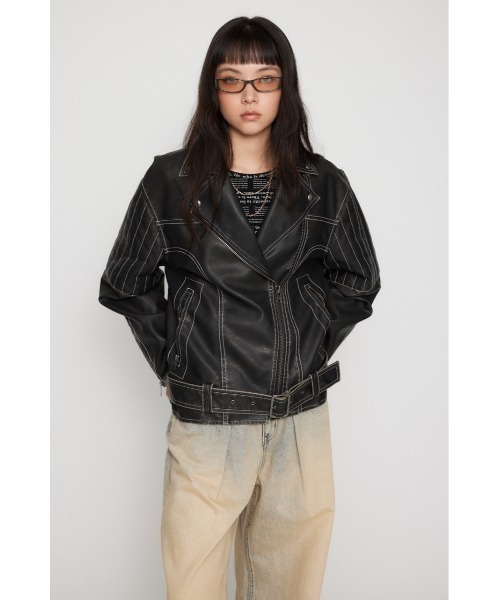 BELTED OVER VINTAGE ジャケット（ライダースジャケット）｜LAGUA GEM