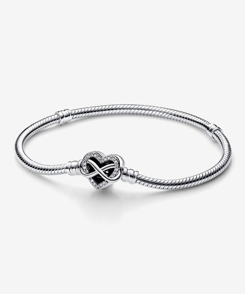 Pandora Moments スパークリング インフィニティ ハート クラスプ