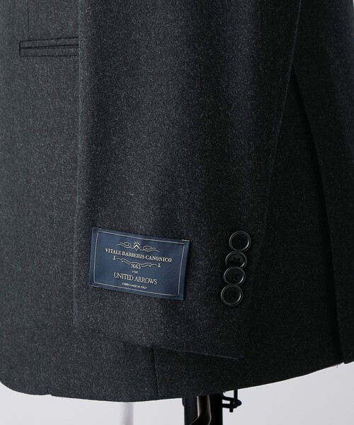 セール】CANONICO フランネル 3ボタンシングル スーツ MC-MODEL -はっ