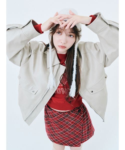 セール】ヴィンテージフェイクレザーブルゾン（ブルゾン）｜LILY BROWN