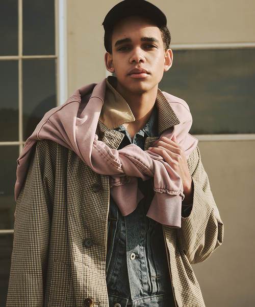 チェック リバーシブル ステンカラー コート（ステンカラーコート