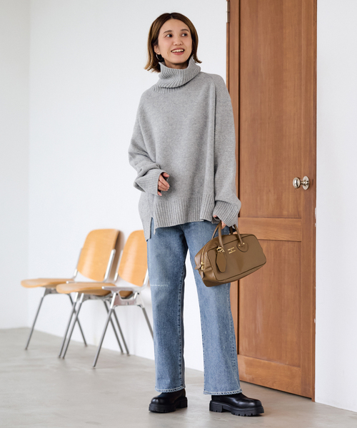 セール】≪WEB先行追加≫AQUA タートルプルオーバー（ニット/セーター