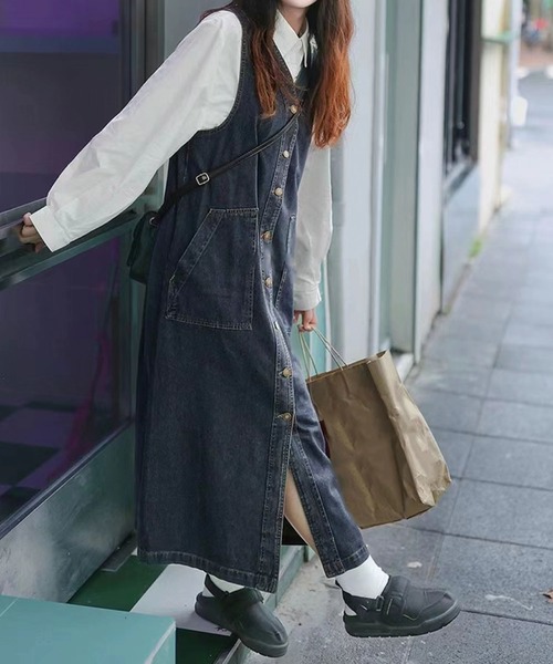 デニムジャンスカ（ジャンパースカート）｜CORNERS（コーナーズ）の