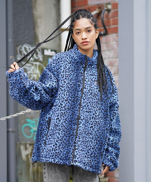 X-girl（エックスガール）の「REVERSIBLE BOA FLEECE JACKET（ナイロン