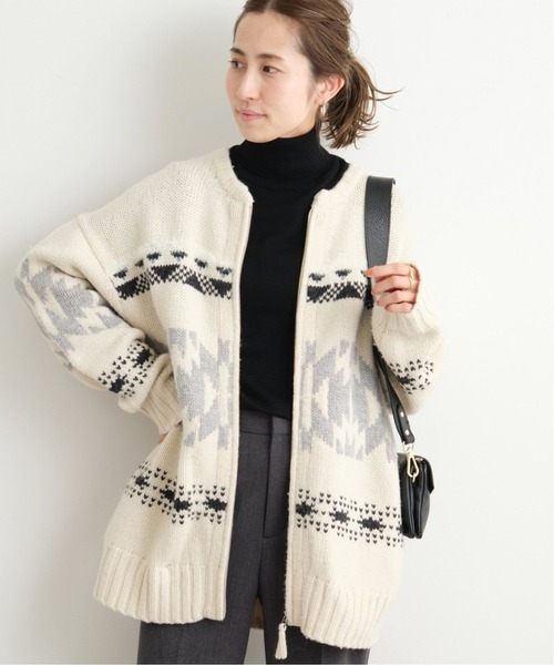 FRAMeWORK（フレームワーク）の「ジャガードジップカーディガン2