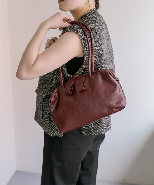 セール】《本革/380g》ロングハンドルボストンバッグ（ボストンバッグ