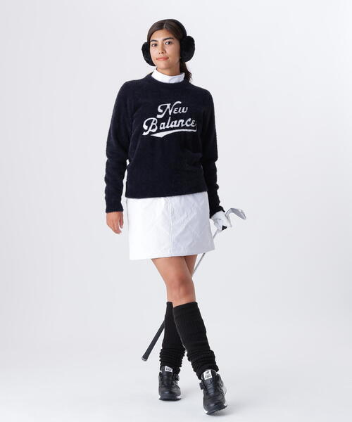 セール】【new balance golf】スクリプトロゴ フェザーヤーン クルー