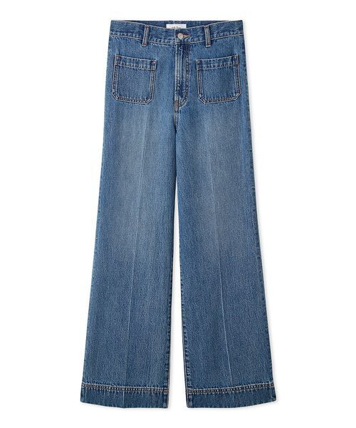 パッチポケットデザインシガレットデニムパンツ（デニムパンツ）｜Mila