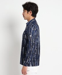 新品】アダバットゴルフミラノリブロゴストライプシャツウェア48サイズ