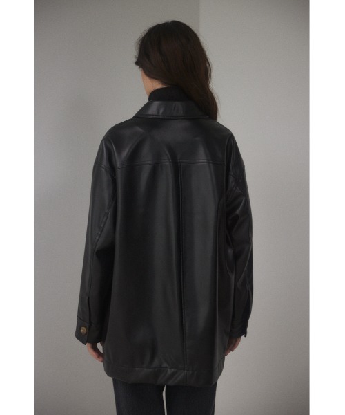 BLACK BY MOUSSY（ブラックバイマウジー）の「fake leather jacket
