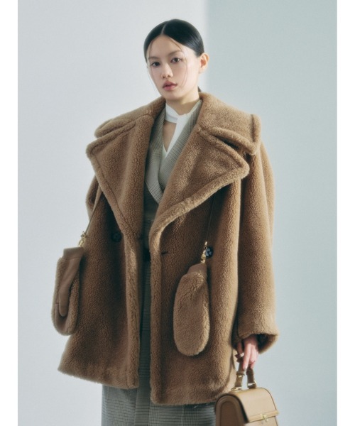 セール】ECOPELボアミドルコート（ムートンコート）｜FRAY I.D（フレイ