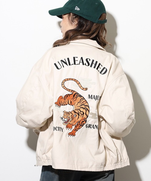 セール】JUNGLESTOTM 虎刺繍スカジャン スーベニアジャケット unisex