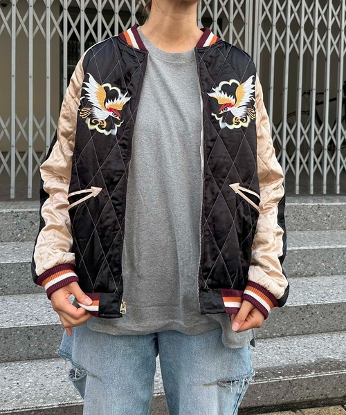 セール】HOUSTON / QUILTING RAYON SOUVENIR JACKET / 51392 / 51393