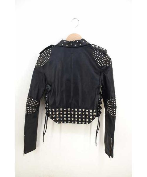 ブランド古着】スタッズレザーダブルライダース（ライダースジャケット