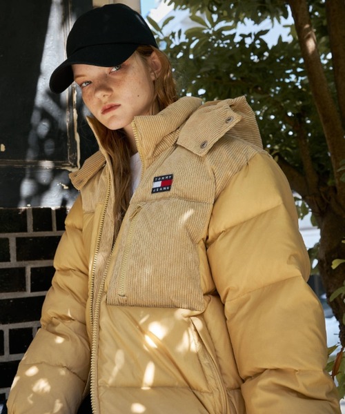 セール】コーデュロイミックスパッファダウンジャケット（ダウン