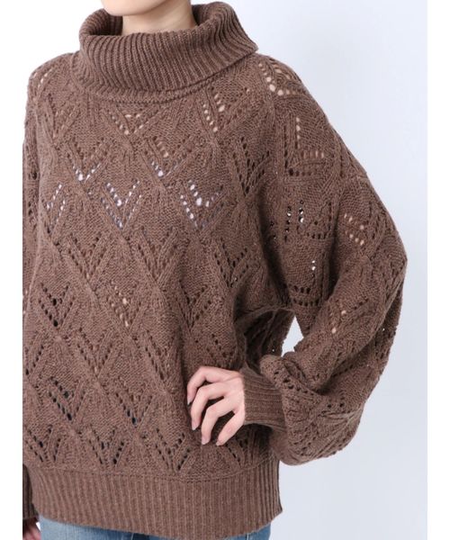 Ungrid（アングリッド）の「透かし編みタートルニット（ニット