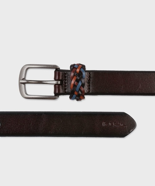 マルチカラーメッシュ レザーベルト【250703 CM】（ベルト）｜Paul