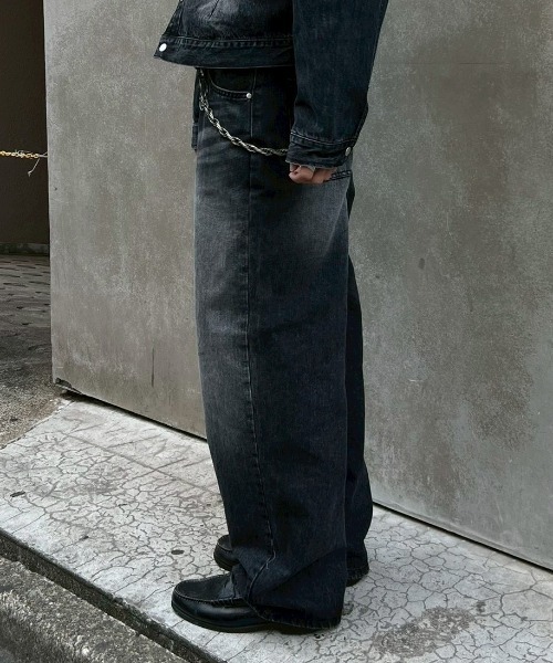 Chikashitsu +】semi wide denim pants 2 / 【チカシツプラス
