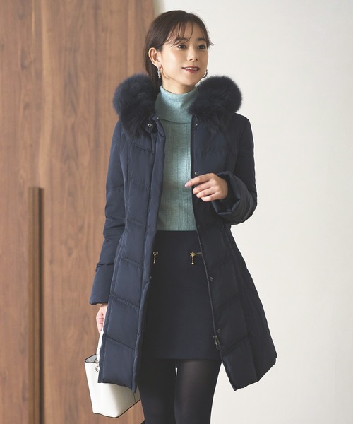 フォックスファーバッスルスタイルダウンコート ｜ レディース