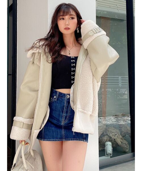 GYDA（ジェイダ）の「BIGカラーワイドリブB-3ジャケット（ブルゾン