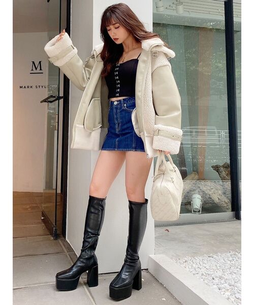 GYDA（ジェイダ）の「BIGカラーワイドリブB-3ジャケット（ブルゾン