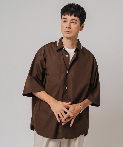 EDIFICE（エディフィス）の「BICOLOR ハーフスリーブ シャツ（シャツ