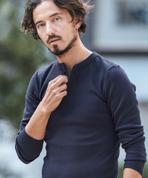 mlt4853- ヘビーウエイトフライスヘンリーネックカットソー（Tシャツ