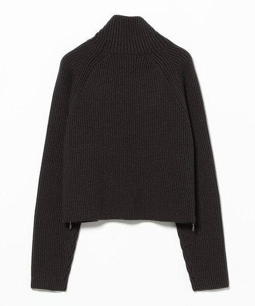 サイドジップ リブ プルオーバー ニット .M［手洗い可］（ニット
