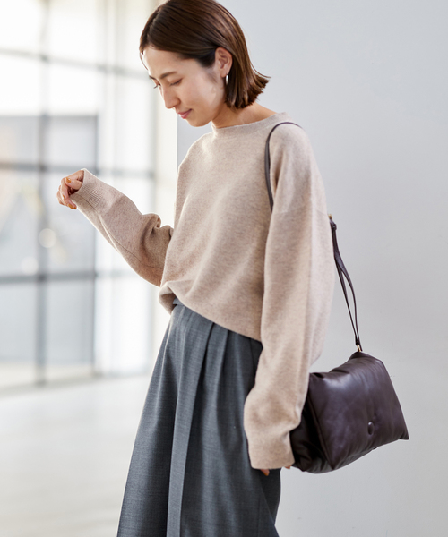 FRAMeWORK（フレームワーク）の「カシミヤ混ポパイクルーネックプル