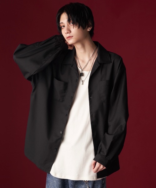 dolman sleeve open color shirt / ドルマンスリーブオープンカラー