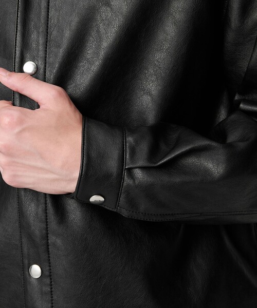 セール】レザーライク CPO シャツ（シャツ/ブラウス）｜MONKEY TIME