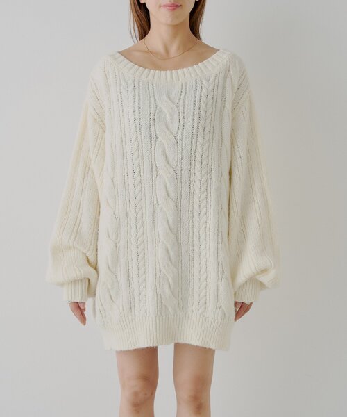 Chico（チコ）の「バックオープンケーブルルーズワンピース