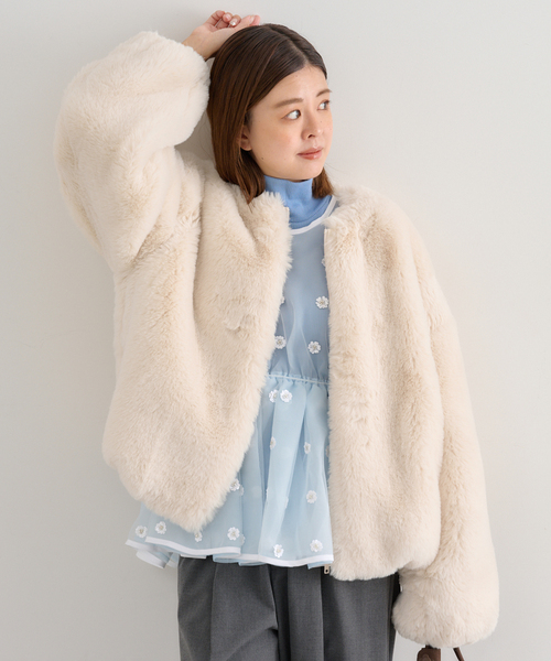 セール】フェイクファージップブルゾン（その他アウター）｜U by