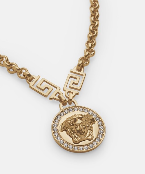 クリスタル ラ メドゥーサ グレカ ネックレス（ネックレス）｜VERSACE