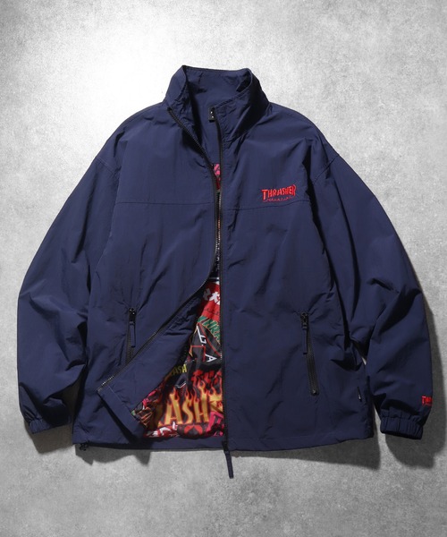 セール】【THRASHER/スラッシャー】総柄 裏付き ナイロンジャケット