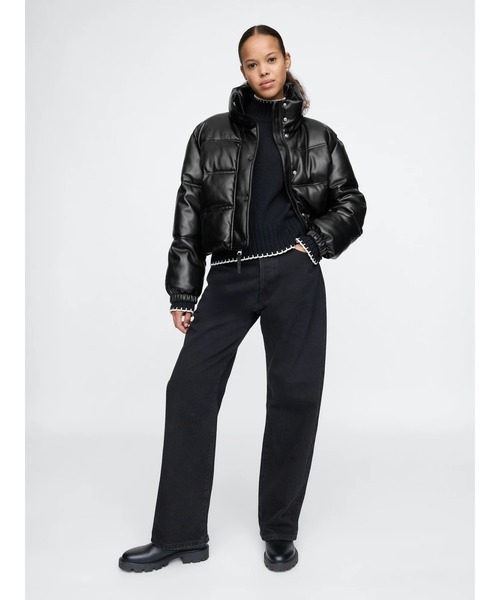 GAP（ギャップ）の「ヴィーガンレザー クロップド ヘビーウェイト