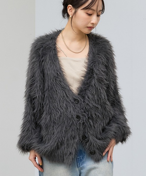 Lui's（ルイス）の「シャギーカーディガン（カーディガン/ボレロ