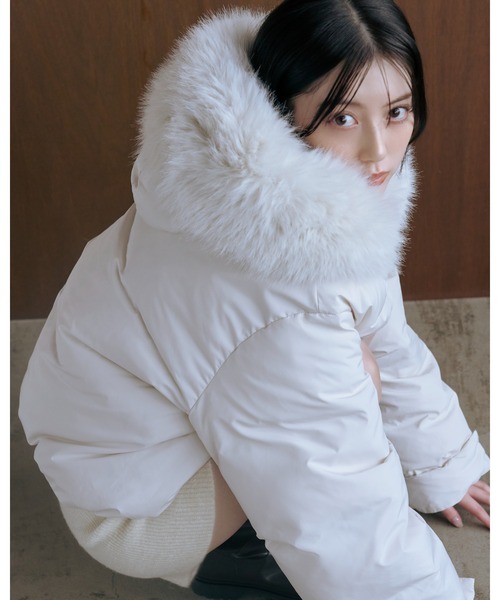 セール】【WEB限定カラーあり】西川フードファーショートダウン