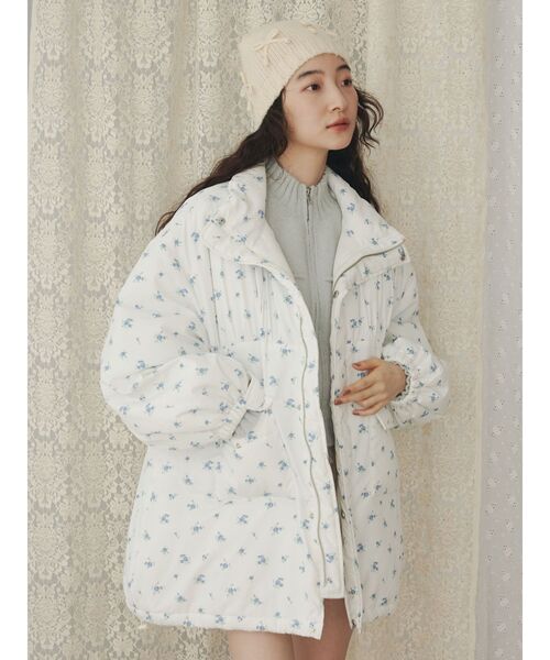 merry jenny（メリージェニー）の「flowerパファーコート（ブルゾン