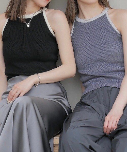 セール】【HIT ITEM!】アメリカンスリーブバイカラーニット / original