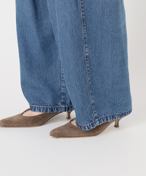 Noble（ノーブル）の「スージングデニムフォルムタックパンツ（デニム