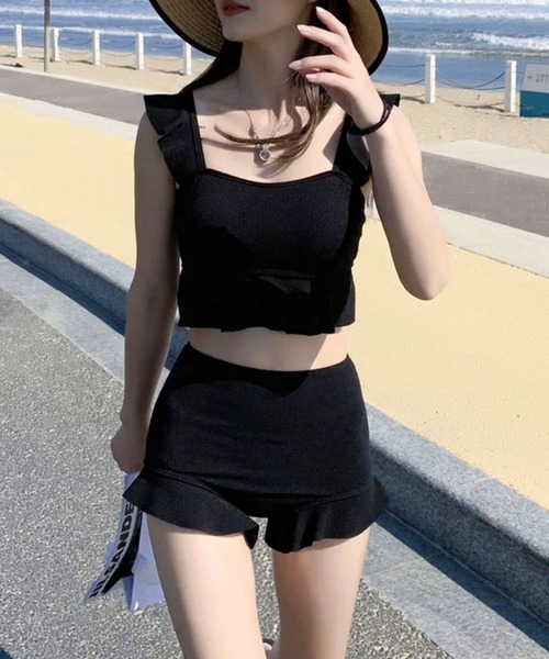 セール】【 ammy. / エイミードット 】 ビスチェ風 フリル ハイ